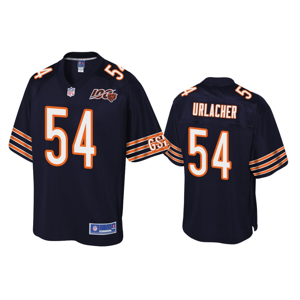 Chicago Bears #54 Brian Urlacher Navy 100th Jersey