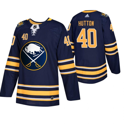 Buffalo Sabres Carter Hutton Men's Navy 50th Anniversary Home Authentic Jersey