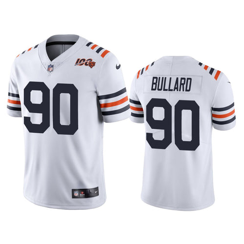 Chicago Bears #90 Jonathan Bullard White 100th Jersey