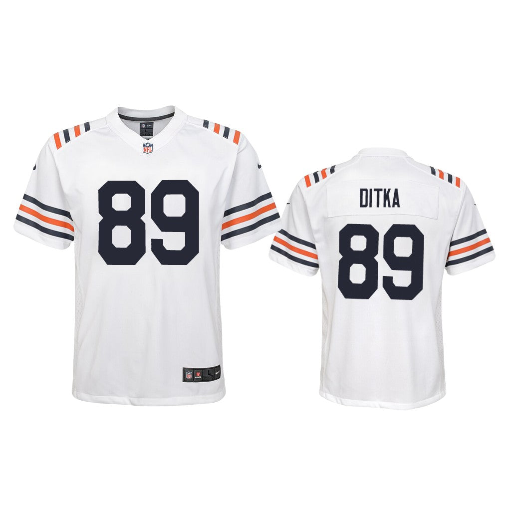 Chicago Bears #89 Mike Ditka White 100th Jersey