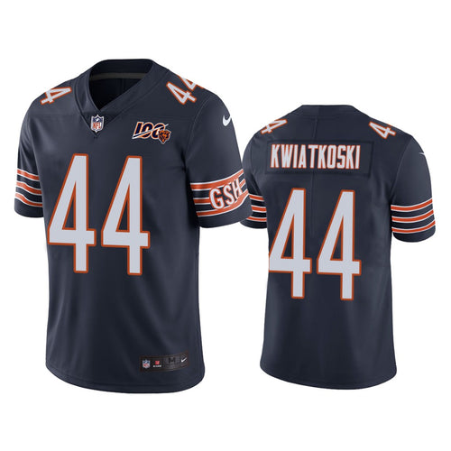 Chicago Bears #44 Nick Kwiatkoski Navy 100th Jersey