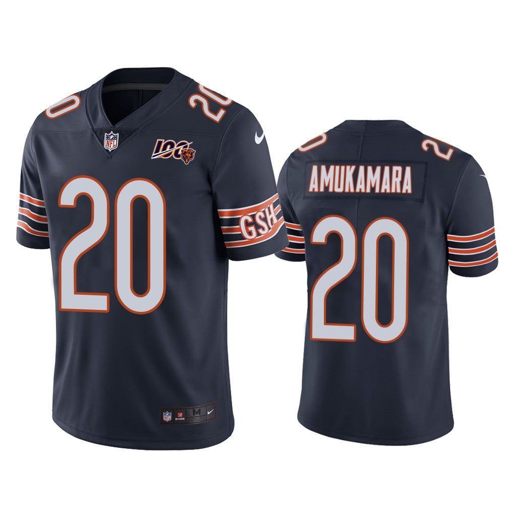 Chicago Bears #20 Prince Amukamara Navy 100th Jersey