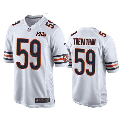 Chicago Bears #59 Danny Trevathan White 100th Jersey