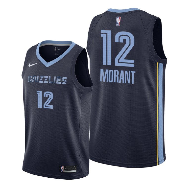 2019 Draft Memphis Grizzlies Ja Morant Men's 2019-20 Icon Jersey