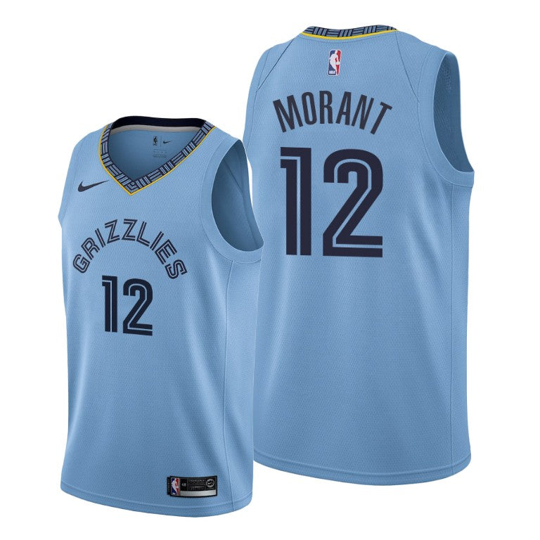 2019 Draft Memphis Grizzlies Ja Morant Men's 2019-20 Statement Jersey