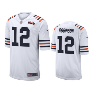 Chicago Bears #12 Allen Robinson White 100th Jersey