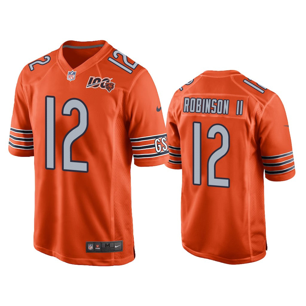 Chicago Bears #12 Allen Robinson II Orange 100th Jersey