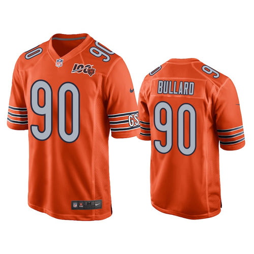 Chicago Bears #90 Jonathan Bullard Orange 100th Jersey