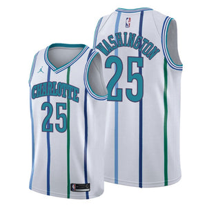 2019 Draft Charlotte Hornets P.J. Washington Men's 2019-20 Hardwood Classics Jersey