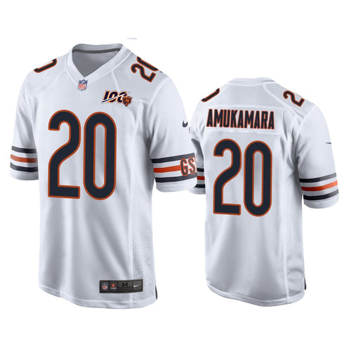 Chicago Bears #20 Prince Amukamara White 100th Jersey