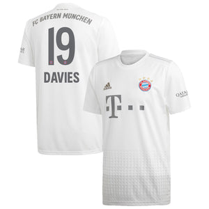 Alphonso Davies Bayern Munich adidas 2019/20 Away Replica Player Jersey - White