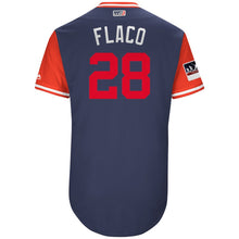 Load image into Gallery viewer, Men's Boston Red Sox J.D. Martinez "Flaco" Majestic Navy/Red 2018 Players' Weekend Authentic Jersey