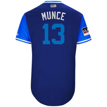 Load image into Gallery viewer, Men's Los Angeles Dodgers Max Muncy "Munce" Majestic Royal/Light Blue 2018 Players' Weekend Authentic Jersey