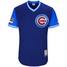 Load image into Gallery viewer, Men's Chicago Cubs Kris Bryant "KB" Majestic Royal/Light Blue 2018 Players' Weekend Authentic Jersey