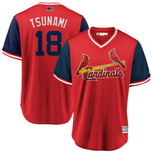 Load image into Gallery viewer, Men's St. Louis Cardinals Carlos Martinez "Tsunami" Majestic Red/Navy 2018 Players' Weekend Cool Base Jersey