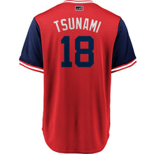 Load image into Gallery viewer, Men's St. Louis Cardinals Carlos Martinez "Tsunami" Majestic Red/Navy 2018 Players' Weekend Cool Base Jersey