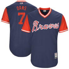 Load image into Gallery viewer, Men's Atlanta Braves Dansby Swanson "Dans" Majestic Navy/Red 2018 Players' Weekend Authentic Jersey