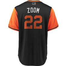 Load image into Gallery viewer, Men's San Francisco Giants Andrew McCutchen "Zoom" Majestic Black/Orange 2018 Players' Weekend Cool Base Jersey