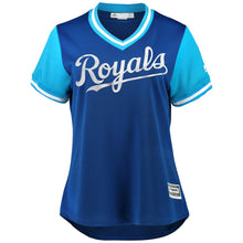 Load image into Gallery viewer, Women's Kansas City Royals Majestic Royal/Light Blue 2018 Players' Weekend Team Jersey