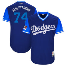 Load image into Gallery viewer, Men's Los Angeles Dodgers Kenley Jansen "Kenleyfornia" Majestic Royal/Light Blue 2018 Players' Weekend Authentic Jersey