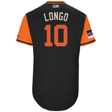 Load image into Gallery viewer, Men's San Francisco Giants Evan Longoria "Longo" Majestic Black/Orange 2018 Players' Weekend Authentic Jersey