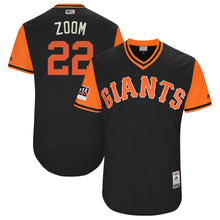 Load image into Gallery viewer, Men's San Francisco Giants Andrew McCutchen "Zoom" Majestic Black/Orange 2018 Players' Weekend Authentic Jersey