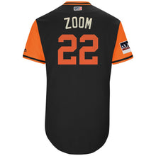Load image into Gallery viewer, Men's San Francisco Giants Andrew McCutchen "Zoom" Majestic Black/Orange 2018 Players' Weekend Authentic Jersey