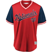 Load image into Gallery viewer, Men's Washington Nationals Bryce Harper "Mondo" Majestic Red/Navy 2018 Players' Weekend Cool Base Jersey