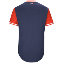 Load image into Gallery viewer, Men's Atlanta Braves Majestic Navy 2017 Players Weekend Authentic Team Jersey