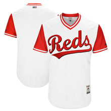 Load image into Gallery viewer, Men's Cincinnati Reds Majestic White 2017 Players Weekend Authentic Team Jersey