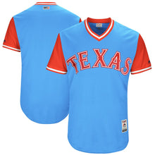 Load image into Gallery viewer, Men's Texas Rangers Majestic Light Blue 2017 Players Weekend Authentic Team Jersey