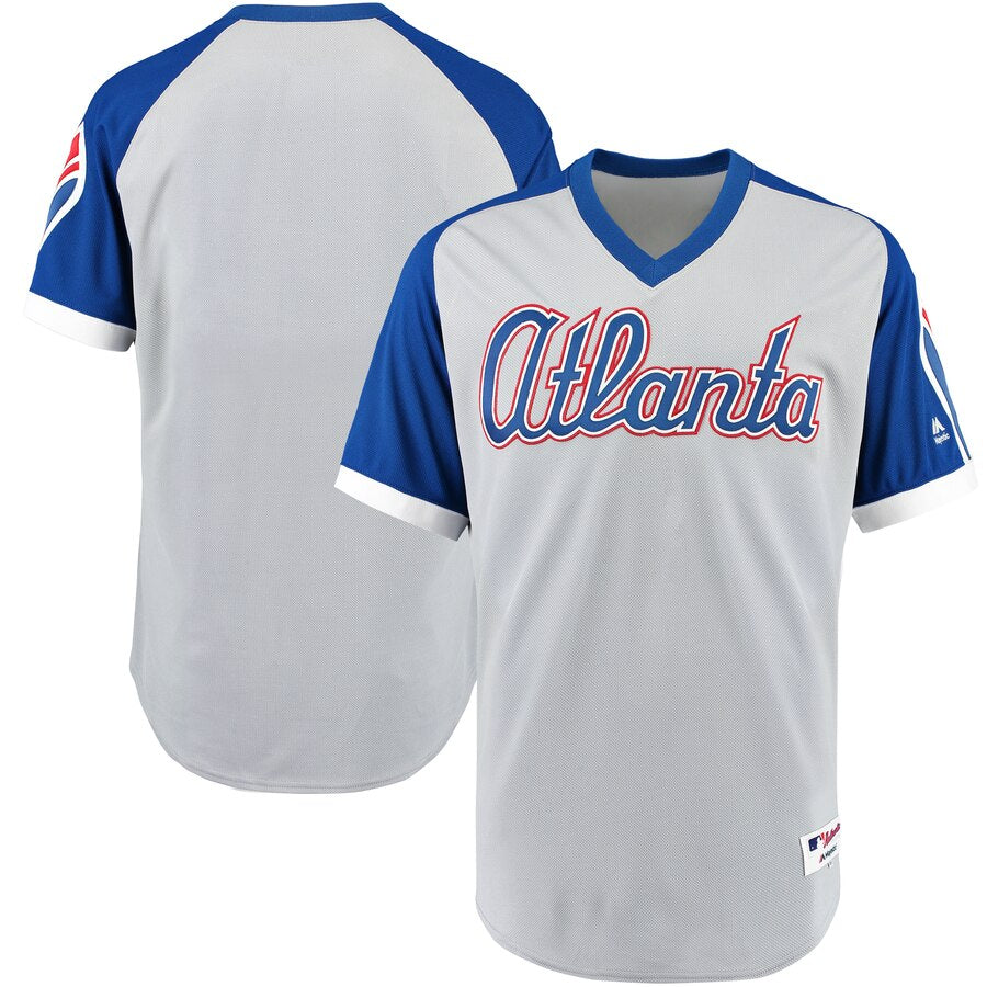 Atlanta Braves Majestic 1979 Turn Back the Clock  Team Jersey - Gray/Royal