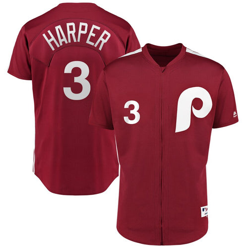 Bryce Harper Philadelphia Phillies Majestic 1979 Saturday Night Special  Player Jersey - Scarlet