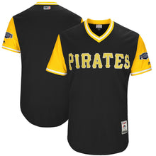 Load image into Gallery viewer, Men's Pittsburgh Pirates Majestic Black 2017 Players Weekend Authentic Team Jersey