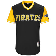 Load image into Gallery viewer, Men's Pittsburgh Pirates Majestic Black 2017 Players Weekend Authentic Team Jersey