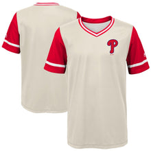 Load image into Gallery viewer, Youth Philadelphia Phillies Majestic Tan 2017 Players Weekend Team Jersey