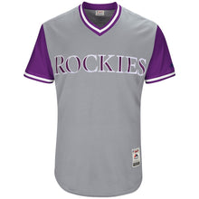 Load image into Gallery viewer, Men's Colorado Rockies Majestic Gray 2017 Players Weekend Authentic Team Jersey