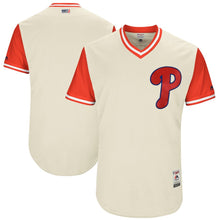 Load image into Gallery viewer, Men's Philadelphia Phillies Majestic Tan 2017 Players Weekend Authentic Team Jersey