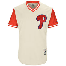Load image into Gallery viewer, Men's Philadelphia Phillies Majestic Tan 2017 Players Weekend Authentic Team Jersey