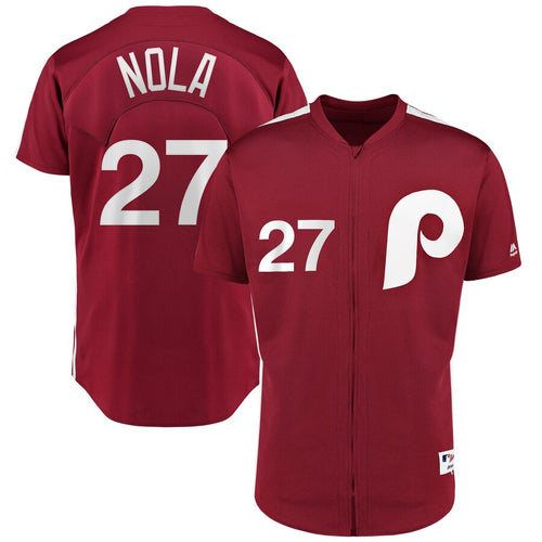 Aaron Nola Philadelphia Phillies Majestic 1979 Saturday Night Special  Player Jersey - Scarlet