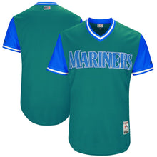 Load image into Gallery viewer, Men's Seattle Mariners Majestic Aqua 2017 Players Weekend Authentic Team Jersey