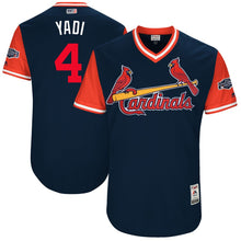 Load image into Gallery viewer, Men's St. Louis Cardinals Yadier Molina "Yadi" Majestic Navy 2017 Players Weekend Authentic Jersey