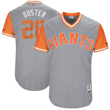 Load image into Gallery viewer, Men's San Francisco Giants Buster Posey "Buster" Majestic Gray 2017 Players Weekend Authentic Jersey
