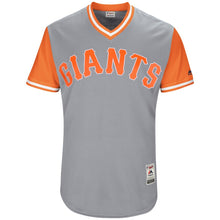 Load image into Gallery viewer, Men's San Francisco Giants Buster Posey "Buster" Majestic Gray 2017 Players Weekend Authentic Jersey