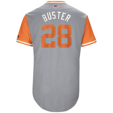 Load image into Gallery viewer, Men's San Francisco Giants Buster Posey "Buster" Majestic Gray 2017 Players Weekend Authentic Jersey