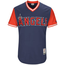 Load image into Gallery viewer, Men's Los Angeles Angels Mike Trout "Kiiiiid" Majestic Navy/Red 2017 Little League World Series Authentic Players Weekend Classic Jersey