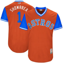 Load image into Gallery viewer, Men's Houston Astros Carlos Correa "Showrrea" Majestic Orange 2017 Players Weekend Authentic Jersey