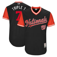 Load image into Gallery viewer, Men's Washington Nationals Trea Turner "Triple T" Majestic Navy 2017 Players Weekend Authentic Jersey