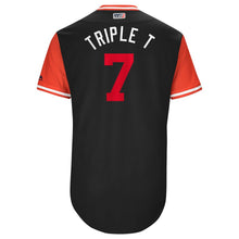 Load image into Gallery viewer, Men's Washington Nationals Trea Turner "Triple T" Majestic Navy 2017 Players Weekend Authentic Jersey