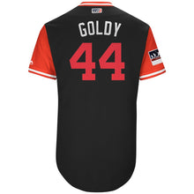 Load image into Gallery viewer, Men's Arizona Diamondbacks Paul Goldschmidt "Goldy" Majestic Black/Red 2018 Players' Weekend Authentic Jersey